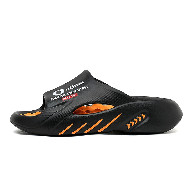 Discover the New Men's Massage Slippers, perfect for both indoor and outdoor use. These casual beach sandals feature a comfortable sole and come in a wide range of sizes from 38 to 47. - 02ALABA
