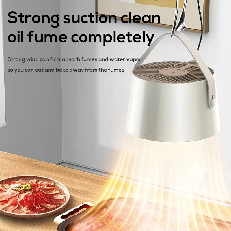 New Portable Exhaust Fan Small Kitchen Hood Extractor Barbecue USB Supply Desktop Range Hoods Mini Suction Cooker Hood