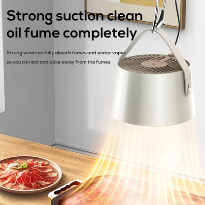 New Portable Exhaust Fan Small Kitchen Hood Extractor Barbecue USB Supply Desktop Range Hoods Mini Suction Cooker Hood