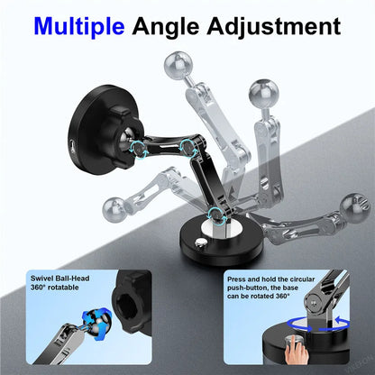 Magnetic Car Wireless Charger Stand, Magnet Car Mount, Fast Charging Station, Phone Holder Bracket for iPhone 15, 14, 13, 12 Pro Max - 02ALABA