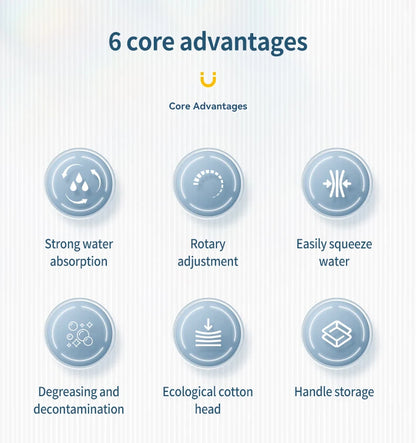 Mini Mop Powerful Squeeze Mini Mop Folding Home Cleaning Mops with Self-squeezing Floor Washing Mops Desk Window Car Clean Tools