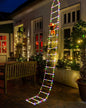 LED Christmas Lights featuring Santa Claus Climbing a Ladder, suitable for Indoor and Outdoor Window Garden Christmas Tree Decoration. - 02ALABA