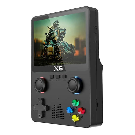 New X6 3.5Inch IPS Screen Handheld Game Player, Dual Joystick 11 Simulators GBA Video Game Console for kids - 02ALABA