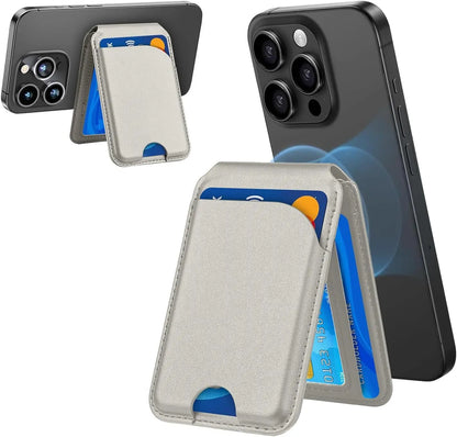 Mini Magnetic Wallet Phone Stand for iPhone16 15 14 12 Lightweight MagSafe Phone Card Stand Leather Magnetic Card Holder
