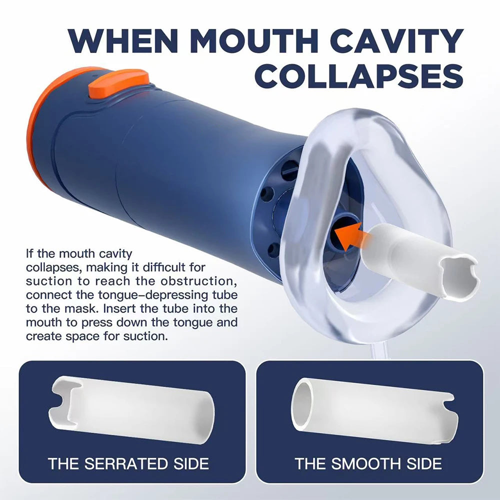 CPR Mask First Aid Choking Rescue Device Travel Home Choking Emergency Device Adult Children Portable Asphyxia Rescue Machine