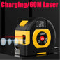 3 In 1 Laser Tape Measure Rangefinder, High-Intelligent Electronic Ruler Cross Line Measuring Tools - 02ALABA