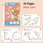 Magical Tracing Workbook: Montessori Educational Calligraphy Copybook for Kids - Reusable Pen Control Training - 02ALABA
