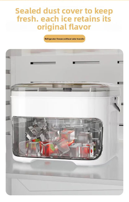 50-Cube Ice Maker with Easy Press Cap with Easy-press Lid Large Capacity Ice Cube Machine Reusable Food-grade Ice Cube Mold