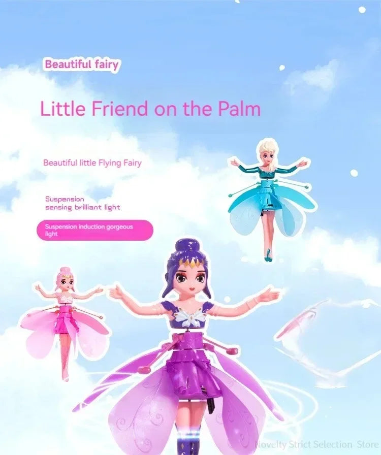 Little Princess Rotating Luminous Helicopter Doll Dancing Plane Gesture Induction Flying Toy Christmas Gift Holiday Gift