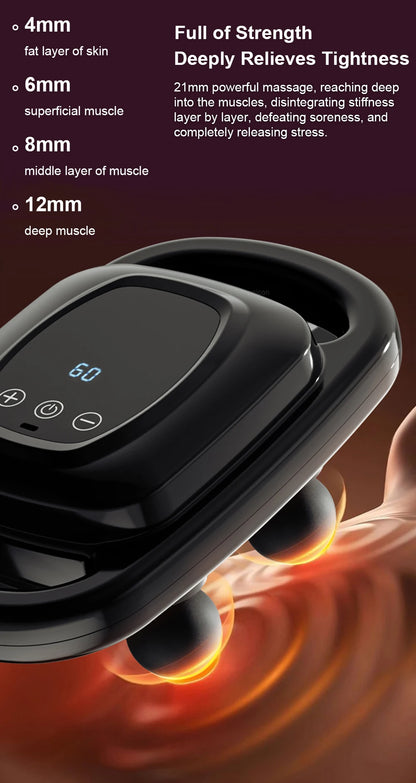 Fascia Massage Gun Muscle Massager Gun Back Waist Massage High Frequency Body Shoulder Massager Professional Muscle Massager Gun