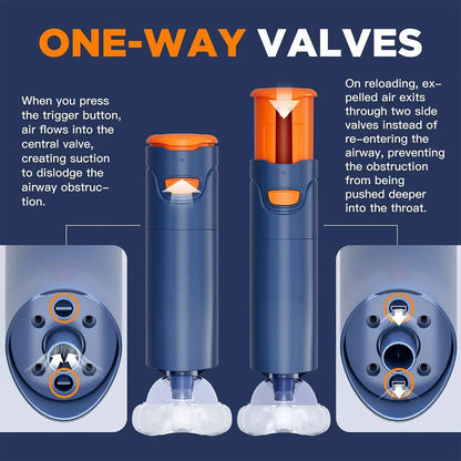 CPR Mask First Aid Choking Rescue Device Travel Home Choking Emergency Device Adult Children Portable Asphyxia Rescue Machine