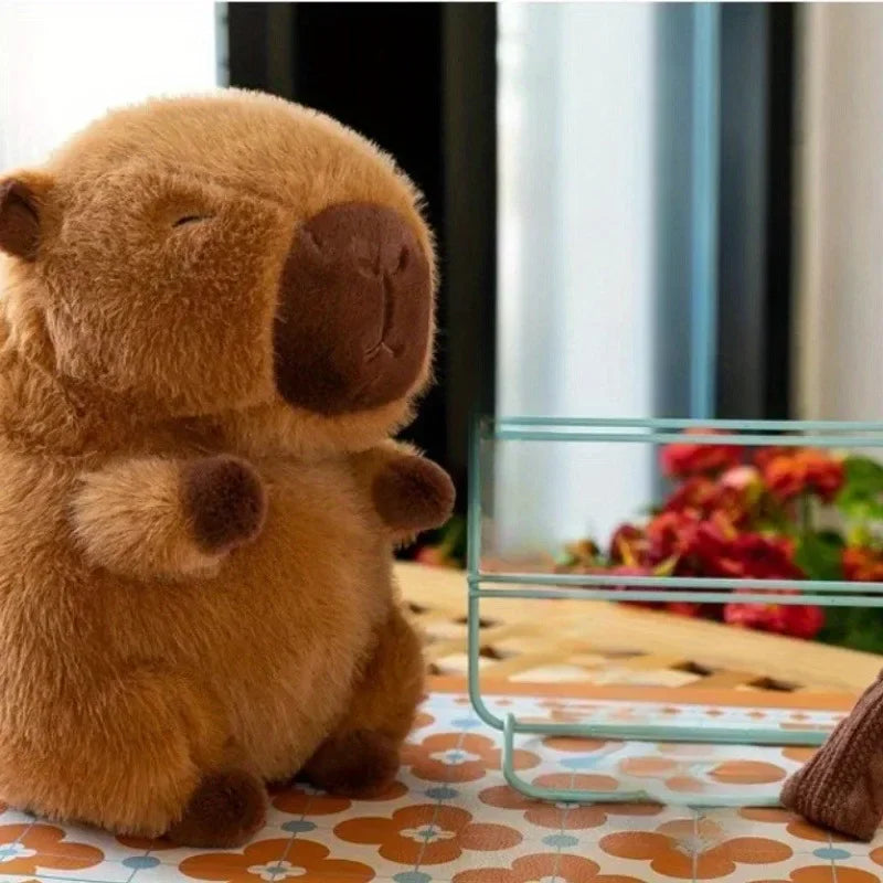 23cm Capybara Plush Simulation Capibara Anime Fluffty Toy Cute Doll Stuffed Animals Soft Doll Plush Christmas Thanksgiving Gift - 02ALABA