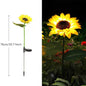 3 Heads 1 Head Solar Simulation Sunflower LED Lights Garden Yard Lawn Night Lights Landscape Lamp Decor Christmas Flower Light