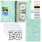A6 Money Saving Organizer PU Leather Budget Binder Marble Notebook Budgets Planner 2023 Envelope Office School Supplies