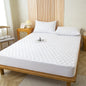 Waterproof Throw Mattress Cover, Bed Fitted Sheet, Mattress Protector in Single/Double/140/160 Multiple Sizes, Available in Gray/White - 02ALABA