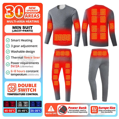 USB-Powered Heated Vest for Men and Women - Electric Heating Jacket with Adjustable Temperature for Outdoor Sports, Camping, Motorcycling, and Winter Activities - 02ALABA