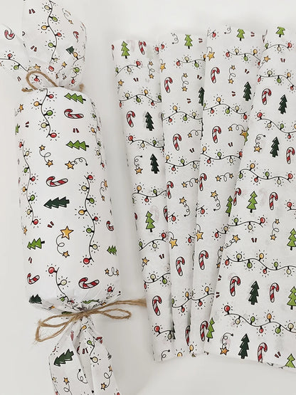 10/20 Sheets of Christmas Lantern Pattern Tissue Paper, 20*14inch Gift Wrapping Paper, Suitable for Christmas, Winter, Thanksgiving, Birthday Gift Wrapping, Bouquet Filling and Party Gift Wrapping, Best for Christmas, Perfect