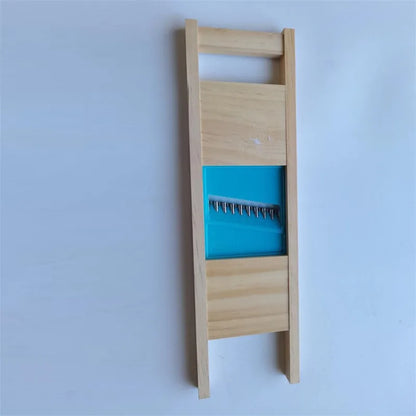Fries Grid Stainless Potato Grid Steel Potato Kitchen Wooden Home Chip Shred Potato Vegetable Cutter Grater Slicer or Hand Guard