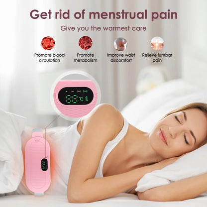 Electric Heating Waist Massage Belt Abdominal Menstrual Heating Pad Belly Warm Palace Belt for Period Cramp Relief