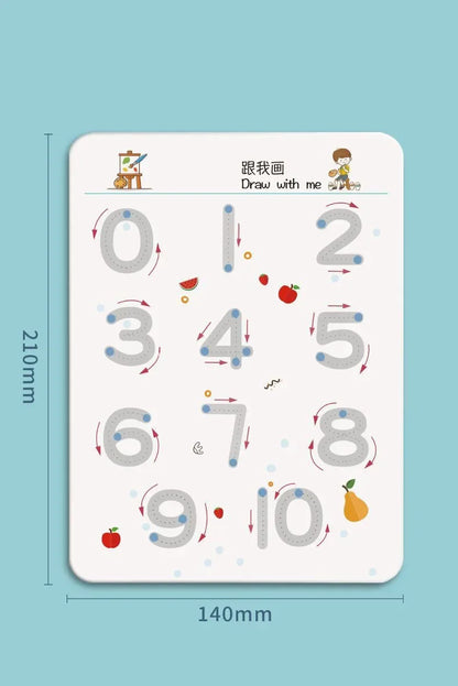 Magical Tracing Workbook: Montessori Educational Calligraphy Copybook for Kids - Reusable Pen Control Training