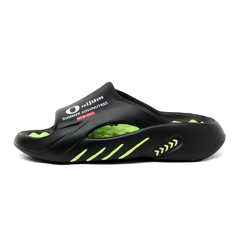 Discover the New Men's Massage Slippers, perfect for both indoor and outdoor use. These casual beach sandals feature a comfortable sole and come in a wide range of sizes from 38 to 47. - 02ALABA