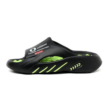 Discover the New Men's Massage Slippers, perfect for both indoor and outdoor use. These casual beach sandals feature a comfortable sole and come in a wide range of sizes from 38 to 47. - 02ALABA