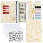 A6 Money Saving Organizer PU Leather Budget Binder Marble Notebook Budgets Planner 2023 Envelope Office School Supplies