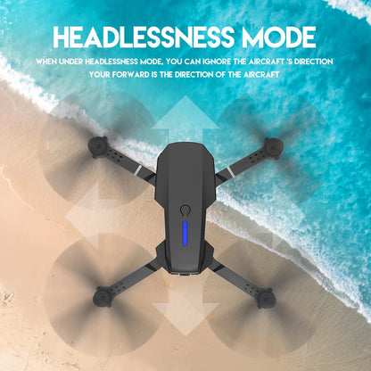 2024 E88Pro RC Drone 4K Professional with 1080P Wide-Angle HD Camera, Foldable Helicopter, Wi-Fi FPV, Height Hold, Gift Toy - 02ALABA
