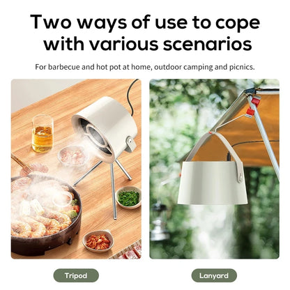 New Portable Exhaust Fan Small Kitchen Hood Extractor Barbecue USB Supply Desktop Range Hoods Mini Suction Cooker Hood