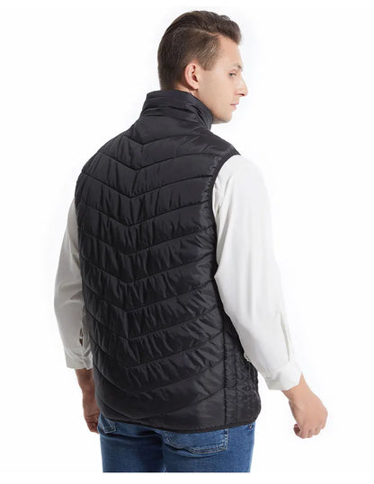USB-Powered Heated Vest for Men and Women - Electric Heating Jacket with Adjustable Temperature for Outdoor Sports, Camping, Motorcycling, and Winter Activities - 02ALABA