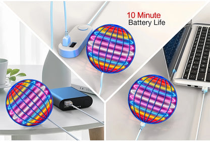  Flying Ball Children's Hand Controlled Color LED Cosmic Globe 360 °Rotating Suspension Ball Suitable for Indoor and Outdoor Toy