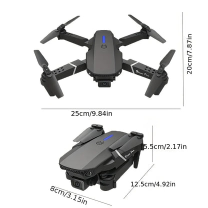 2024 E88Pro RC Drone 4K Professional with 1080P Wide-Angle HD Camera, Foldable Helicopter, Wi-Fi FPV, Height Hold, Gift Toy - 02ALABA