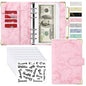 A6 Money Saving Organizer PU Leather Budget Binder Marble Notebook Budgets Planner 2023 Envelope Office School Supplies