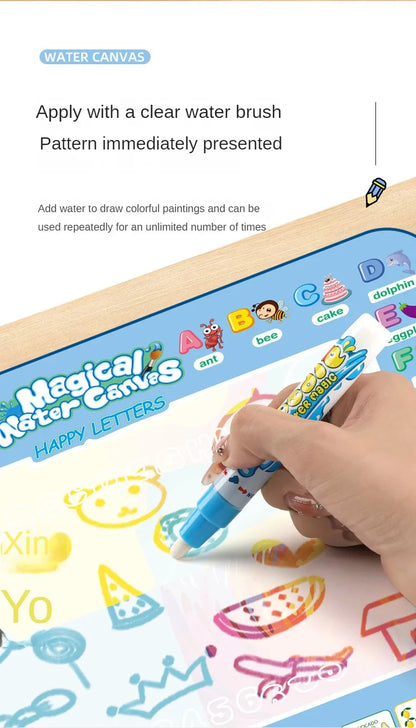 Magic Water Drawing Mat Reusable Doodle Painting Board with Pens Montessori Educational Toys for Kids Halloween Christmas Gift