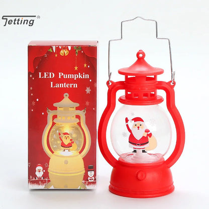 LED Lantern Lights featuring Santa Claus, Snowman, and Christmas Tree designs, perfect as Merry Christmas decorations for homes. - 02ALABA