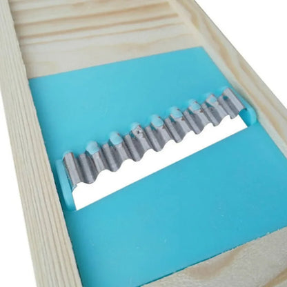 Fries Grid Stainless Potato Grid Steel Potato Kitchen Wooden Home Chip Shred Potato Vegetable Cutter Grater Slicer or Hand Guard