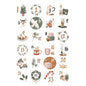 1 Piece 24-Day Christmas Advent Calendar Number Stickers, Multi-Function Gift Packaging Adhesive Labels, Sealing Sticker Decorations. - 02ALABA