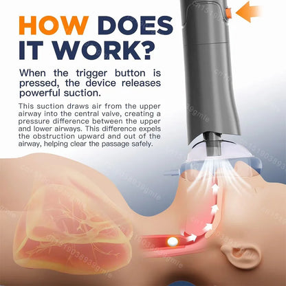 CPR Mask First Aid Choking Rescue Device Travel Home Choking Emergency Device Adult Children Portable Asphyxia Rescue Machine