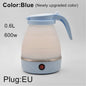 220V 0.6L Mini Folding Kettle Portable Water Heater 600W Silicone Compression Electric Kettle Home Kettle Easy To Travel
