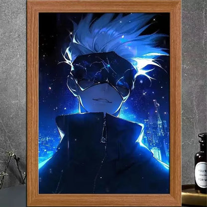 Led Light Painting Decor, Photo Frame, Figure Painting Table Lamp Home Decor for Christmas Gifts - 02ALABA