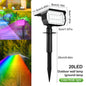 72/68 LED Solar Landscape Lights, IP65 Waterproof Outdoor Solar Light with 3 Modes, Solar Garden Spotlight for Yard, Lawn, Walkway. - 02ALABA