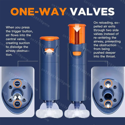 CPR Mask First Aid Choking Rescue Device Travel Home Choking Emergency Device Adult Children Portable Asphyxia Rescue Machine