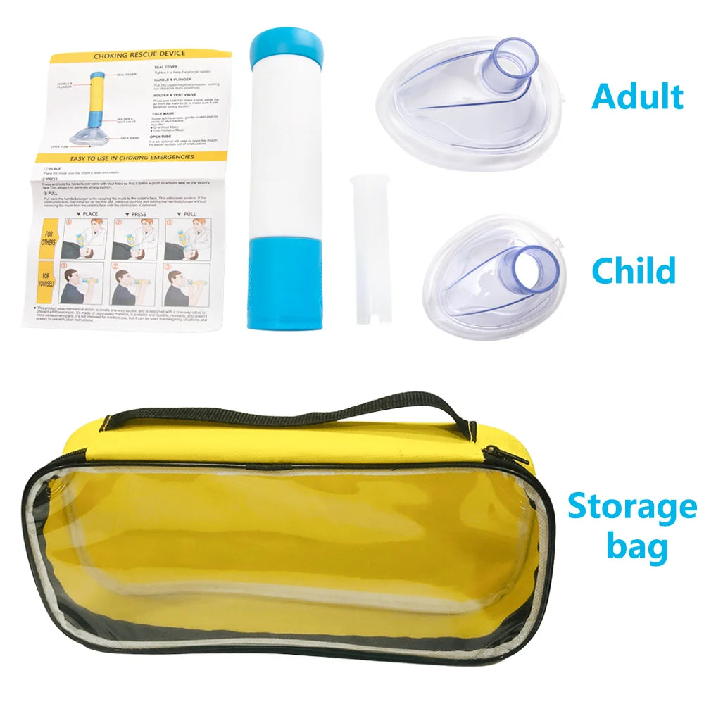 CPR Mask First Aid Choking Rescue Device Travel Home Choking Emergency Device Adult Children Portable Asphyxia Rescue Machine