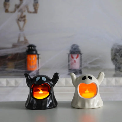 1PC Halloween Ghosts Candle Holder LED Candlestick Lighting Candleholder Candle Holder Halloween Decoration