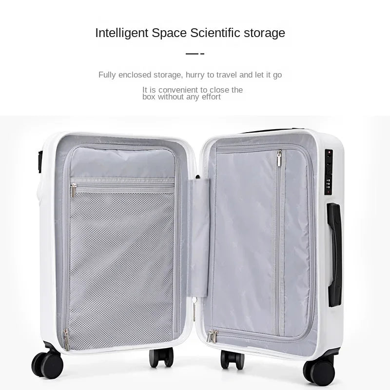 Lightweight Cabin Rolling Luggage - Trolley Password Suitcase with Wheels for Business Travel - 02ALABA