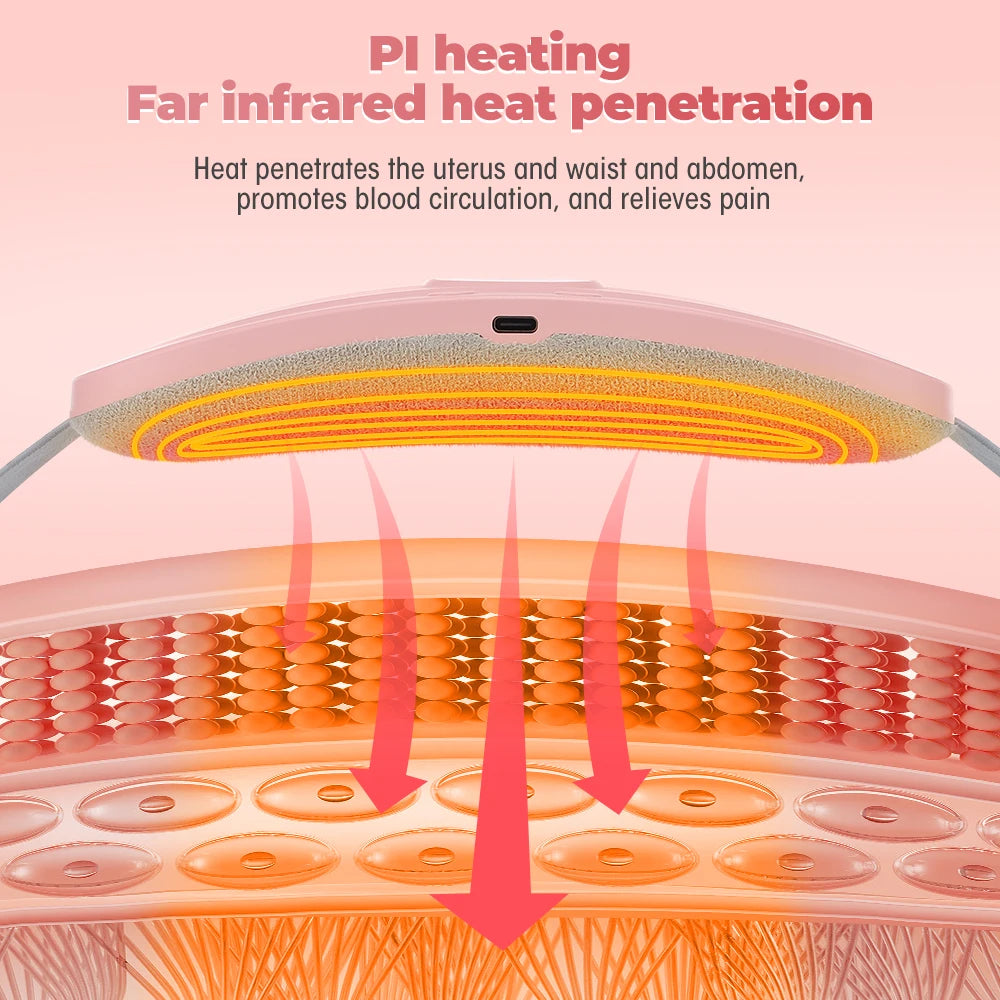 Electric Heating Waist Massage Belt Abdominal Menstrual Heating Pad Belly Warm Palace Belt for Period Cramp Relief