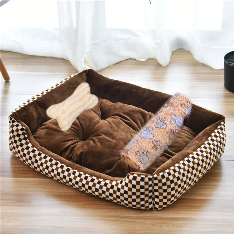 Warm Pet Nest Kennel For Small Medium Large Dogs Puppy Kitten Plus Size Bed with Machine Washable Warm Cozy Large Dog House