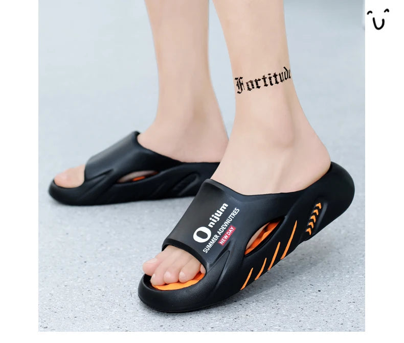 Discover the New Men's Massage Slippers, perfect for both indoor and outdoor use. These casual beach sandals feature a comfortable sole and come in a wide range of sizes from 38 to 47. - 02ALABA