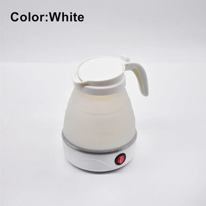 220V 0.6L Mini Folding Kettle Portable Water Heater 600W Silicone Compression Electric Kettle Home Kettle Easy To Travel