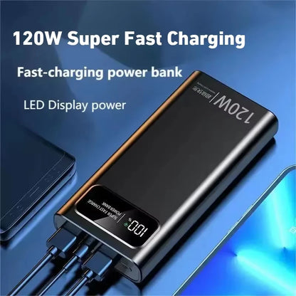 Xiaomi 120W Super Fast Charging 200000mAh High Capacity Power Bank Battery Digital Display Power Bank For Iphone Samsung Huawei - 02ALABA